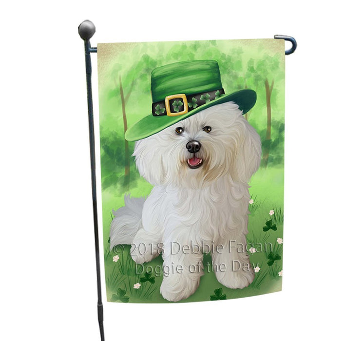 St. Patricks Day Irish Portrait Bichon Frise Dog Garden Flag GFLG49109