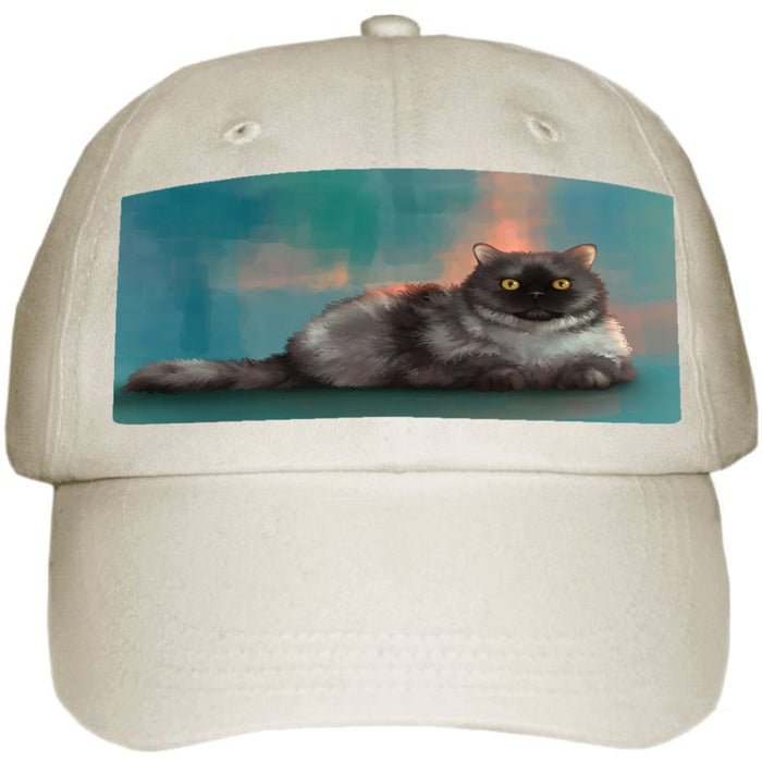 Selkirk Rex Cat Ball Hat Cap Off White