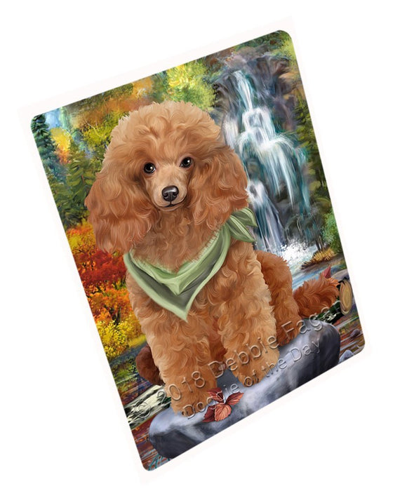 Scenic Waterfall Poodle Dog Magnet Mini (3.5" x 2") MAG52308