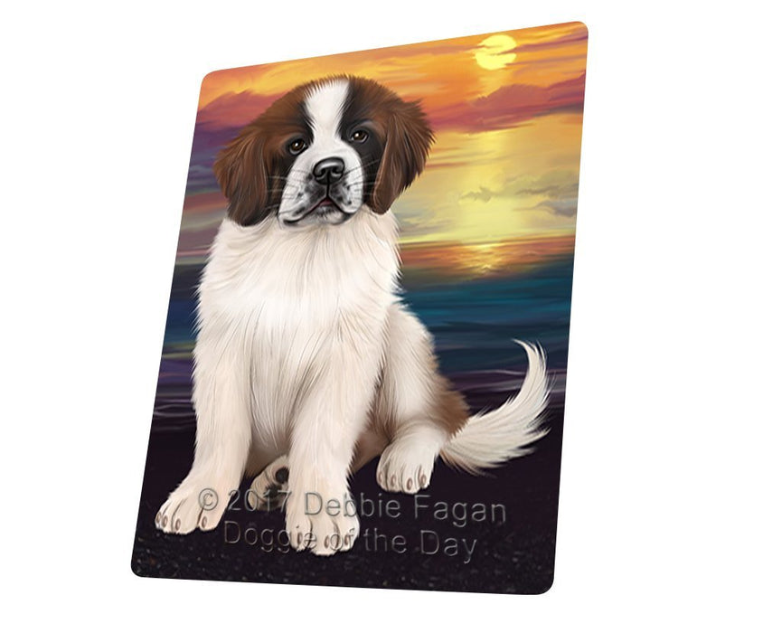 Saint Bernard Dog Large Refrigerator / Dishwasher Magnet D419