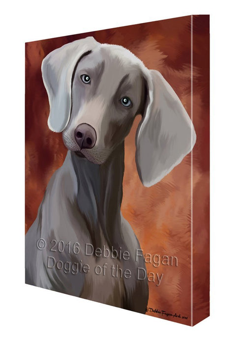 Weimaraner Dog Painting Printed on Canvas Wall Art
