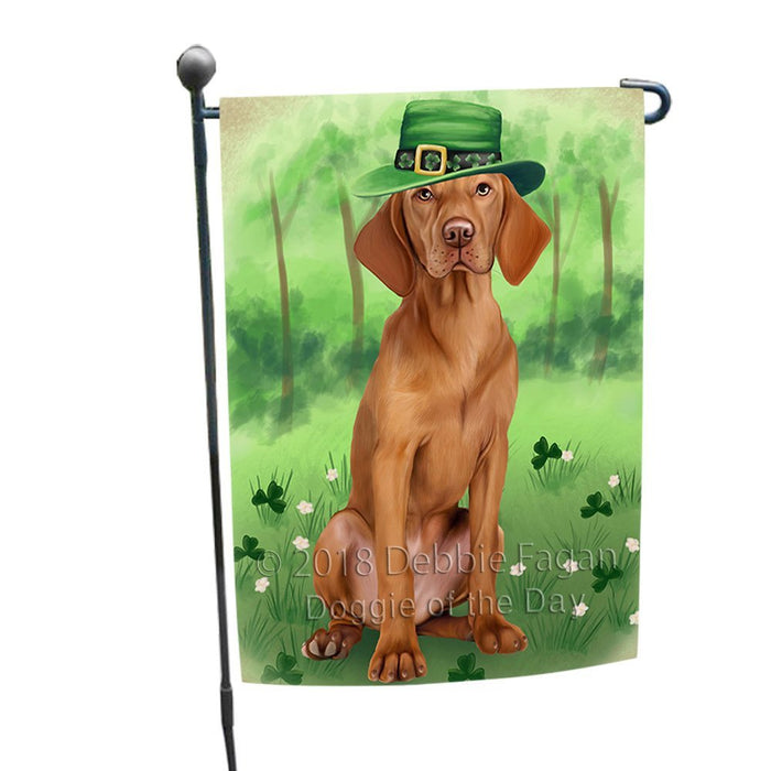 St. Patricks Day Irish Portrait Vizsla Dog Garden Flag GFLG49207