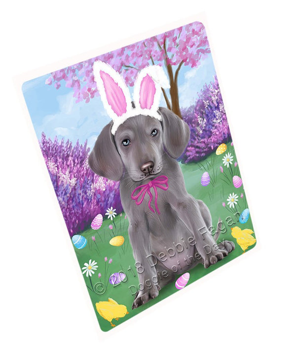 Weimaraner Dog Easter Holiday Tempered Cutting Board C52149