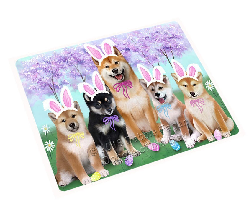 Shiba Inus Dog Easter Holiday Tempered Cutting Board C52065