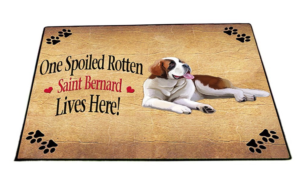 Saint Bernard Spoiled Rotten Dog Indoor/Outdoor Floormat