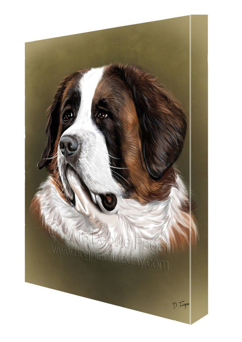 Saint Bernard Dog Art Portrait Print Canvas