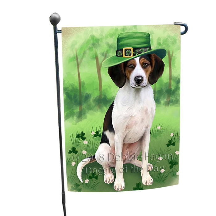 St. Patricks Day Irish Portrait Treeing Walker Coonhound Dog Garden Flag GFLG49203