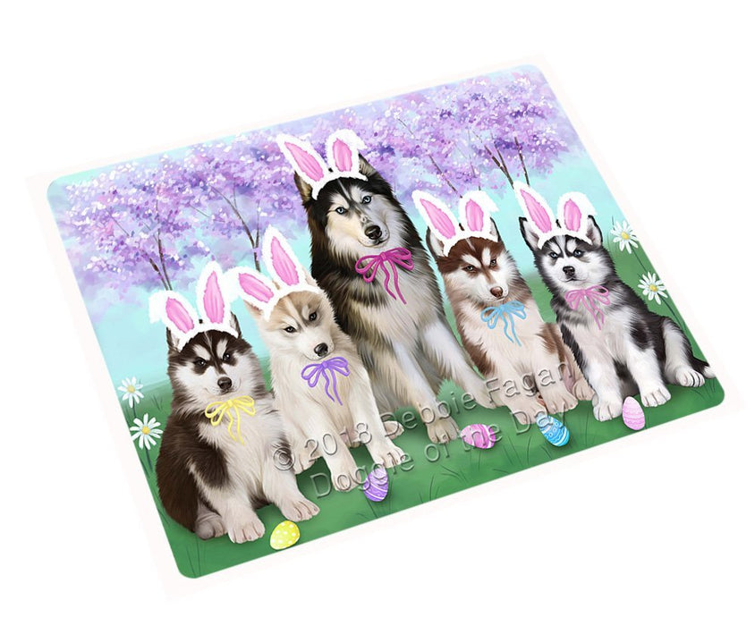 Siberian Huskies Dog Easter Holiday Magnet Mini (3.5" x 2") MAG52092