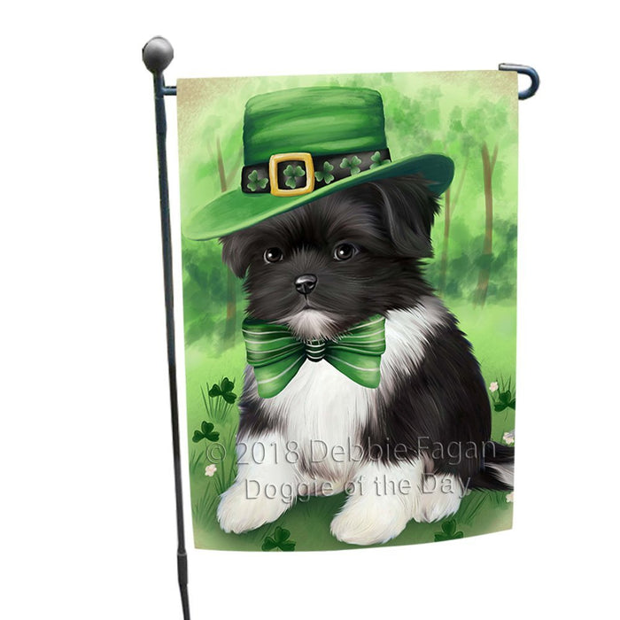 St. Patricks Day Irish Portrait Shih Tzu Dog Garden Flag GFLG49191