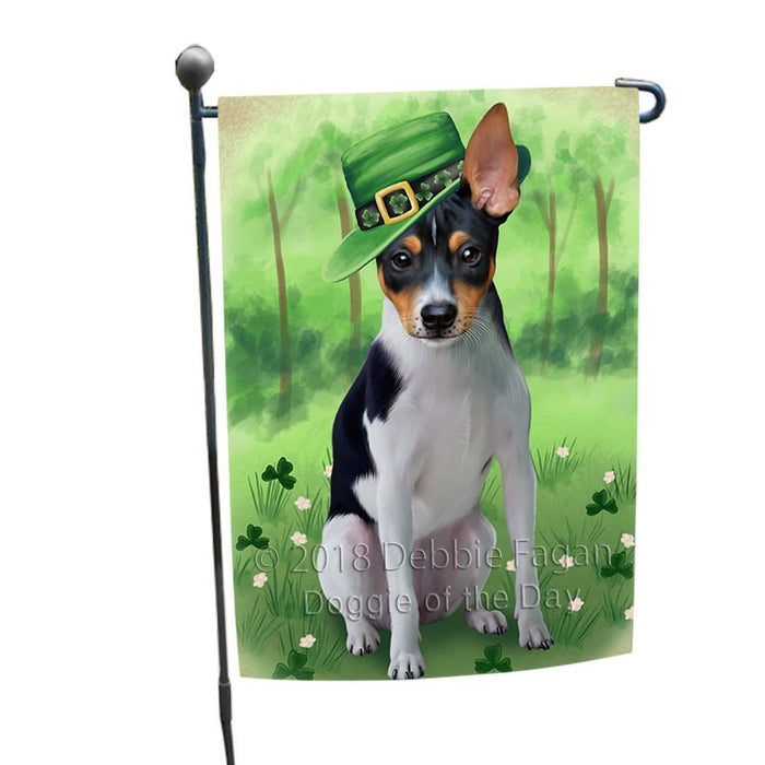 St. Patricks Day Irish Portrait Rat Terrier Dog Garden Flag GFLG49148