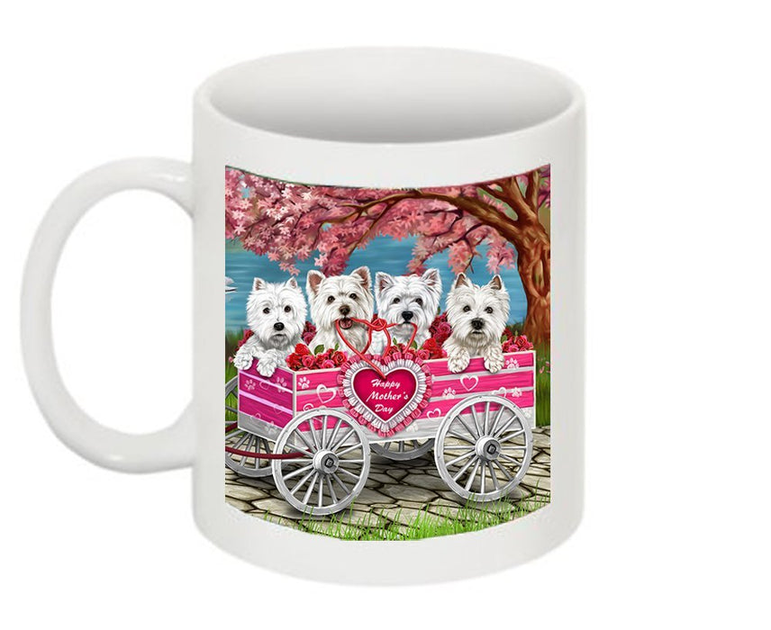 Westies Dog w/ Puppies Mother's Day Dogs Mug