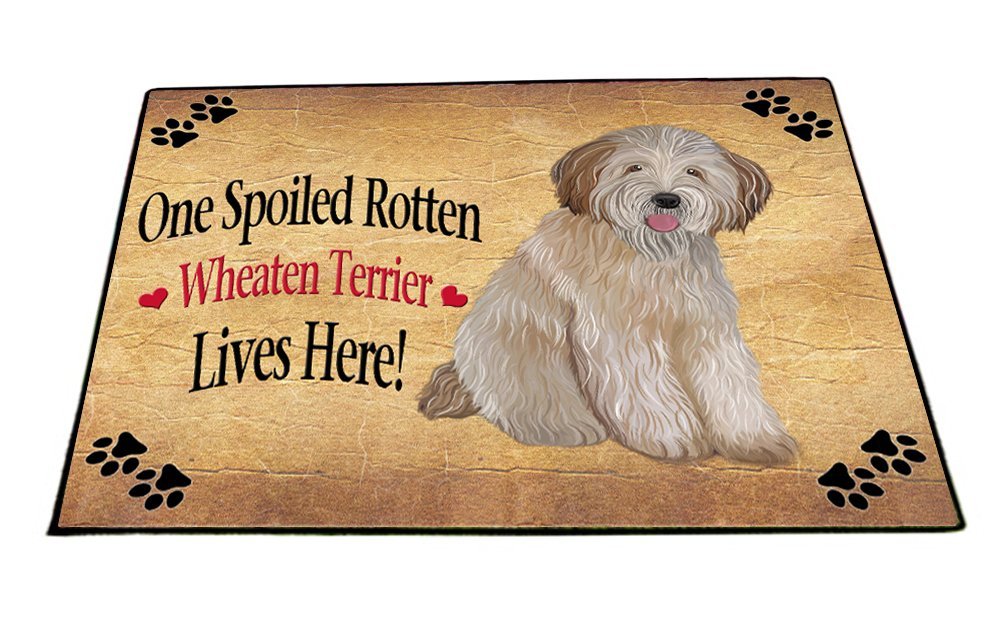 Spoiled Rotten Wheaten Terrier Dog Indoor/Outdoor Floormat