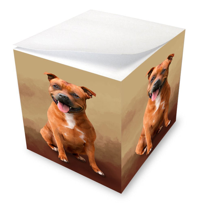 Staffordshire Bull Terrier Dog Note Cube