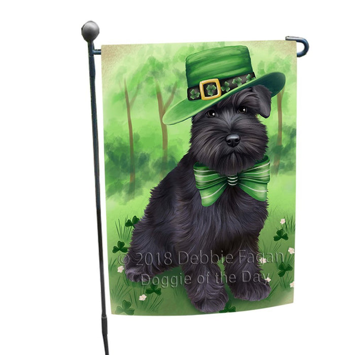 St. Patricks Day Irish Portrait Schnauzer Dog Garden Flag GFLG49167