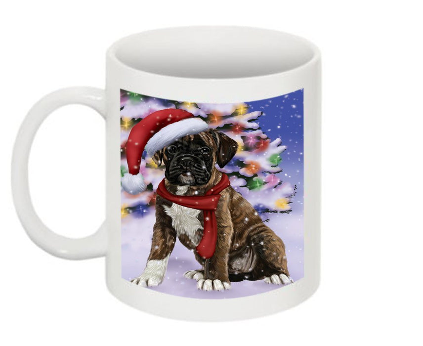 Winter Wonderland Boxer Dog Christmas Mug CMG0583