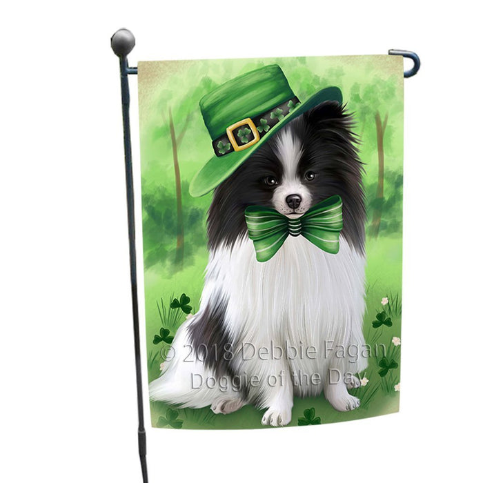 St. Patricks Day Irish Portrait Pomeranian Dog Garden Flag GFLG49134