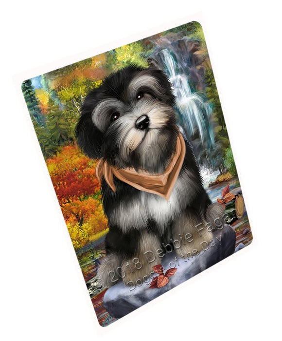 Scenic Waterfall Havanese Dog Magnet Mini (3.5" x 2") MAG52191