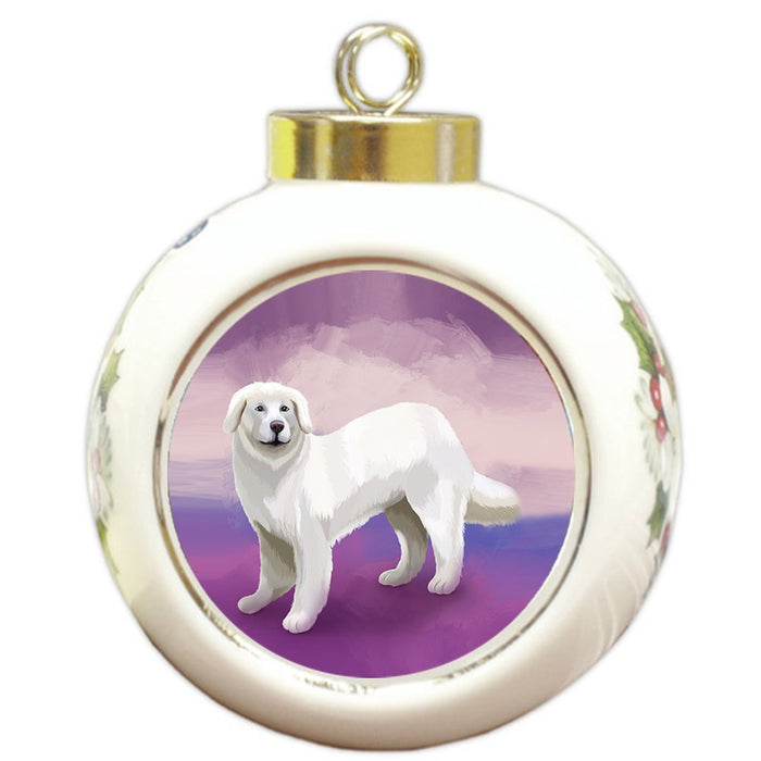 Slovensky Cuvac Dog Round Ball Christmas Ornament RBPOR48129