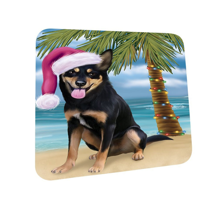 Summertime Australian Kelpie Adult Dog on Beach Christmas Coasters CST408 (Set of 4)