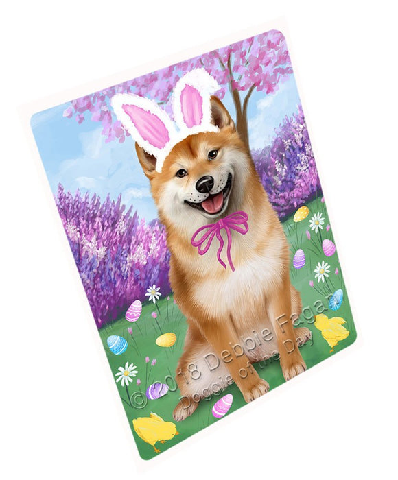 Shiba Inu Dog Easter Holiday Tempered Cutting Board C52062