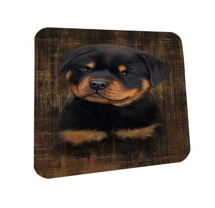 Rustic Rottweiler Dog Coasters Set of 4 CST48219