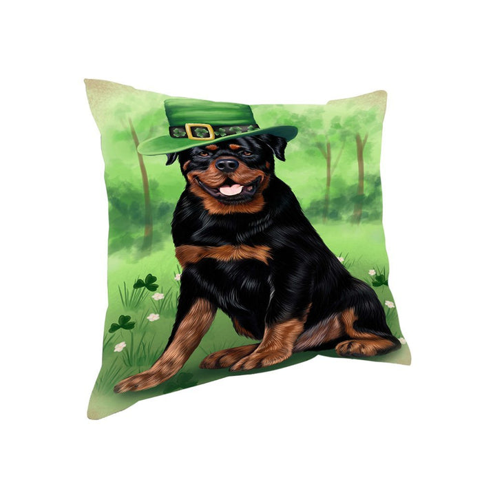 St. Patricks Day Irish Portrait Rottweiler Dog Pillow PIL52840