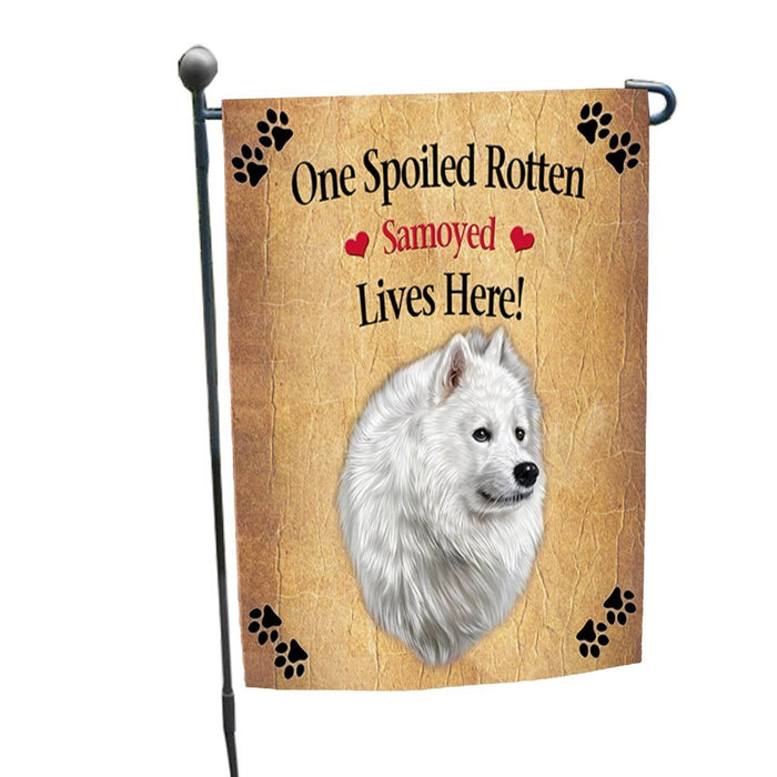 Samoyed Spoiled Rotten Dog Garden Flag