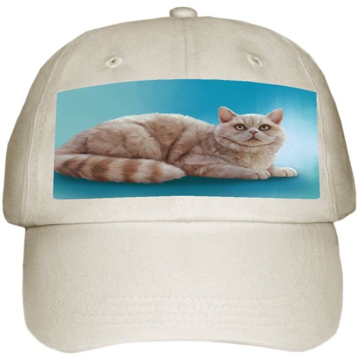 Selkirk Rex Cat Ball Hat Cap Off White
