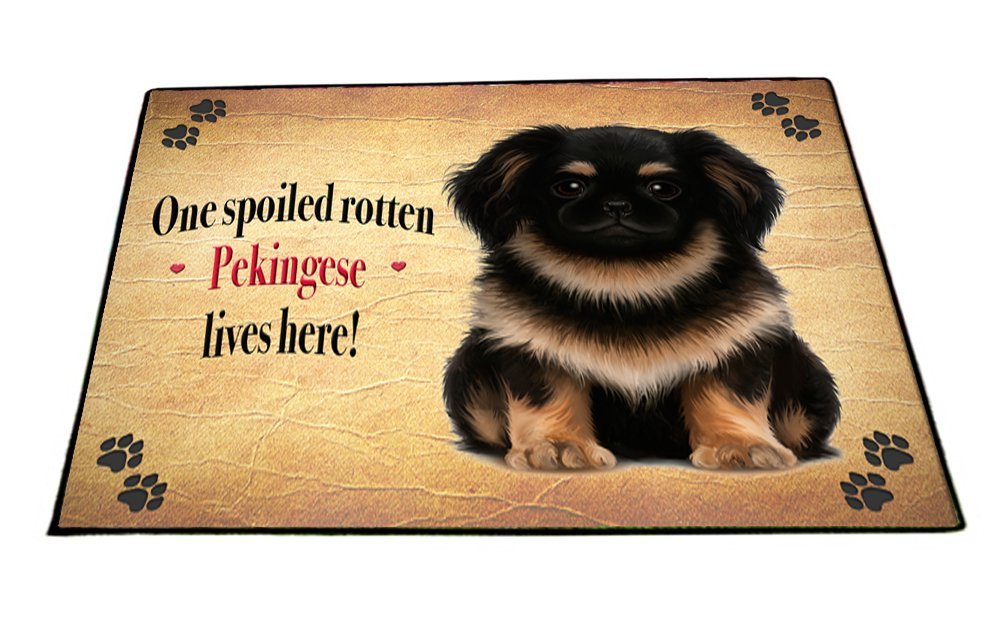Spoiled Rotten Pekingese Dog Floormat (18x24)