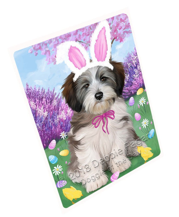 Tibetan Terrier Dog Easter Holiday Tempered Cutting Board C52110