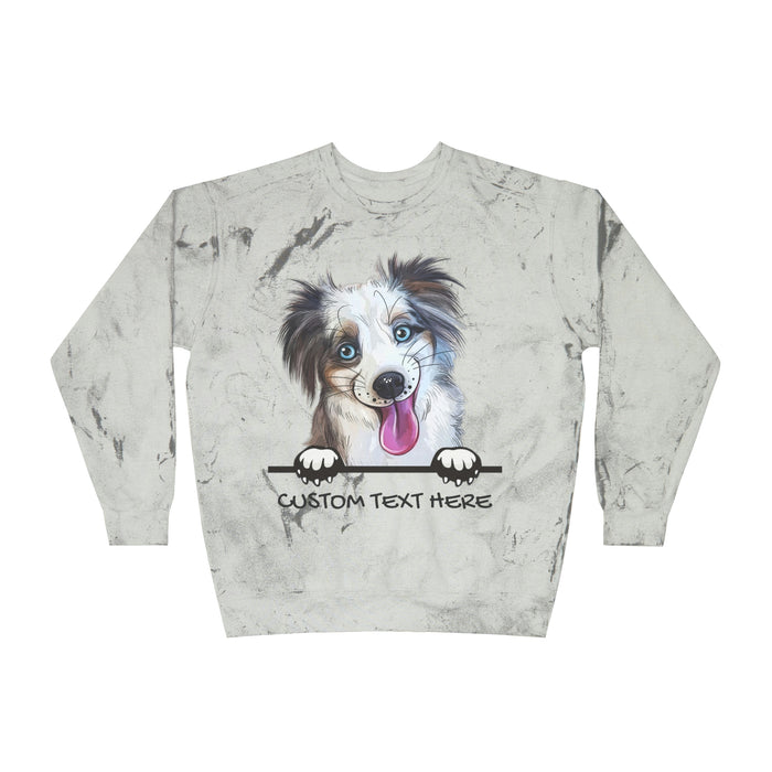 Custom Dog Personalized Unisex Color Blast Crewneck Sweatshirt