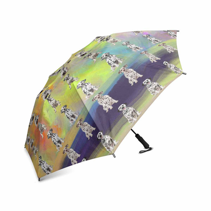 Dalmatian Dogs  Semi-Automatic Foldable Umbrella