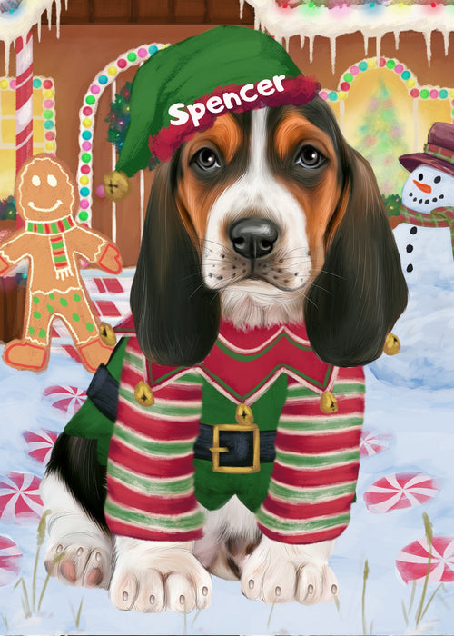Custom Digital Painting Art Photo Personalized Dog Cat in Gingerbread Elf Background