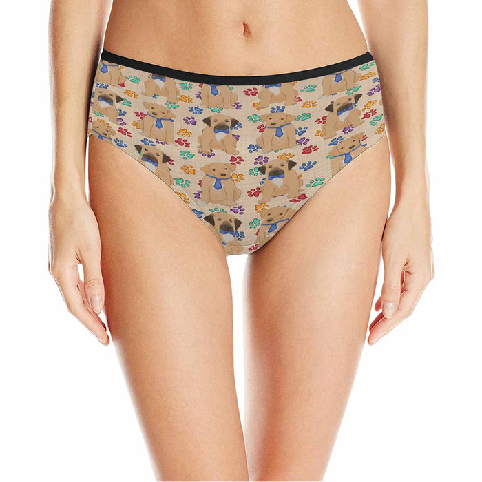 Rhodesian Ridgeback Dogs Blue  Women&#039;s High Waist Briefs (Model L26)