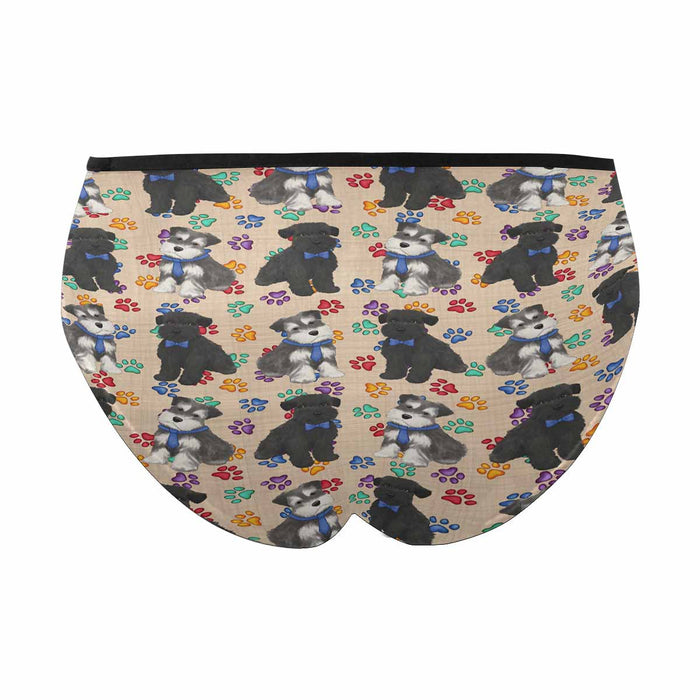 Schnauzer Dogs Blue  Women&#039;s High Waist Briefs (Model L26)