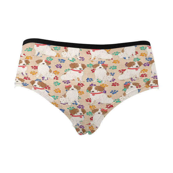 Brittany Spaniel Dogs Red  Women&#039;s High Waist Briefs (Model L26)