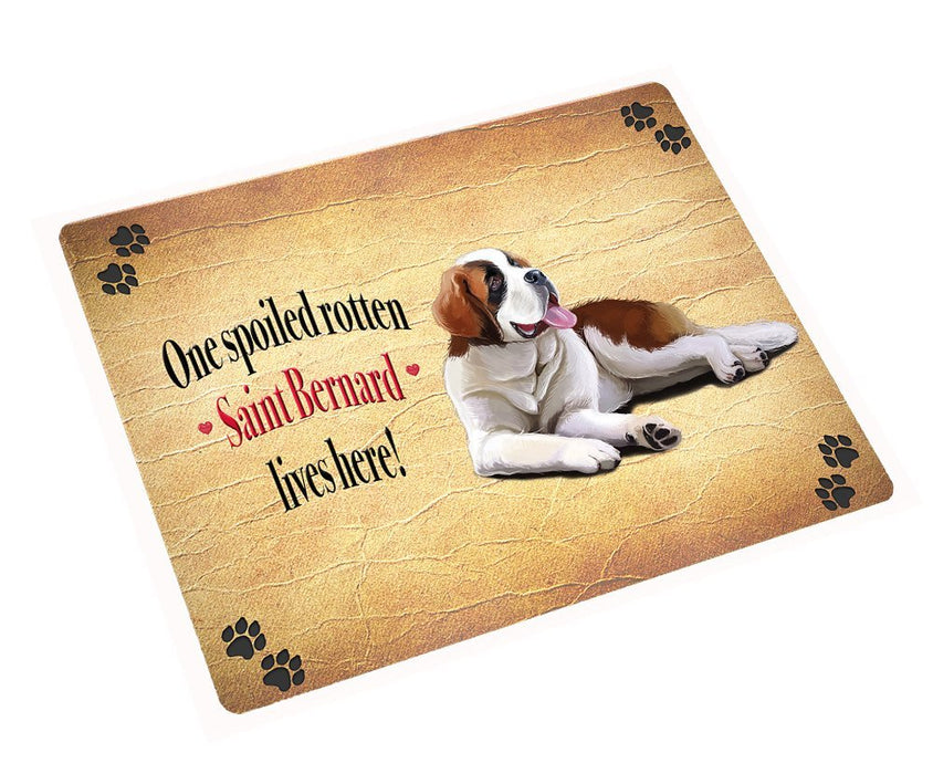 Saint Bernard Spoiled Rotten Dog Tempered Cutting Board