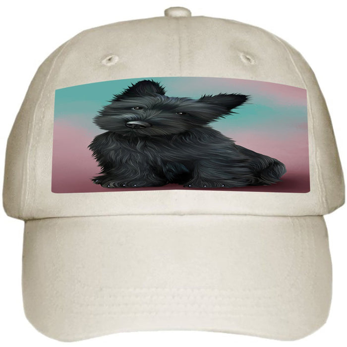 Scottish Terrier Dog Ball Hat Cap HAT48810 (White)