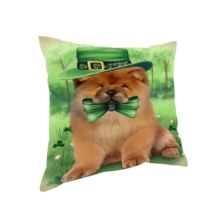 St. Patricks Day Irish Portrait Chow Chow Dog Pillow PIL50992