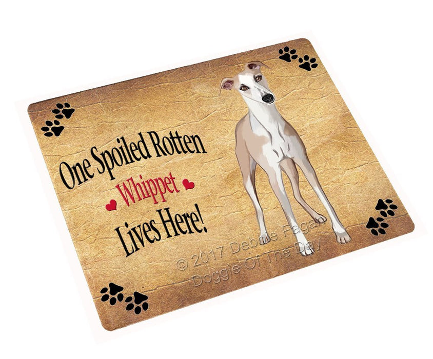 Spoiled Rotten Whippet Dog Tempered Cutting Board