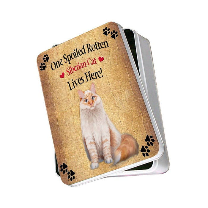 Siberian Red Spoiled Rotten Cat Photo Storage Tin