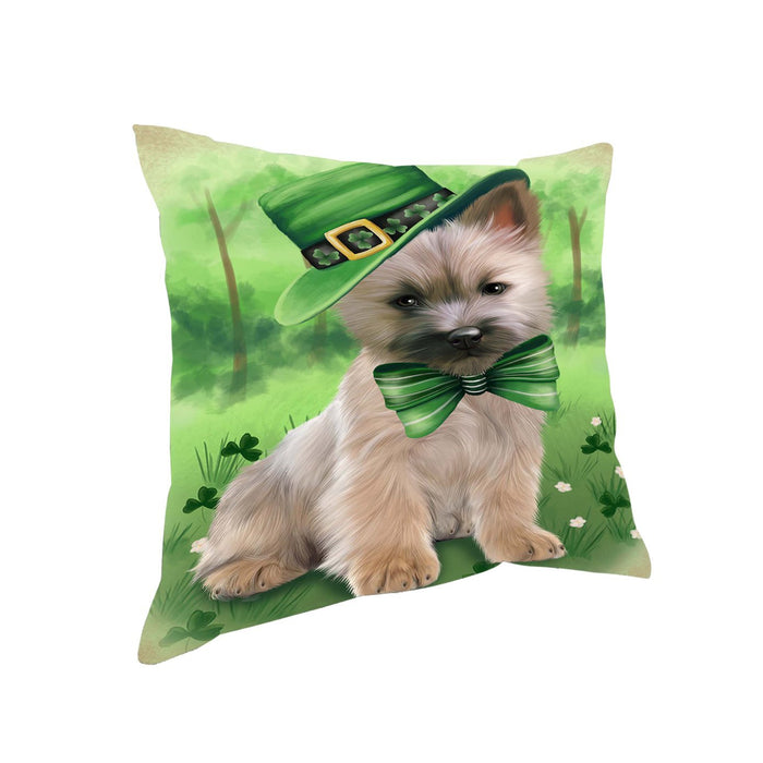 St. Patricks Day Irish Portrait Cairn Terrier Dog Pillow PIL50896