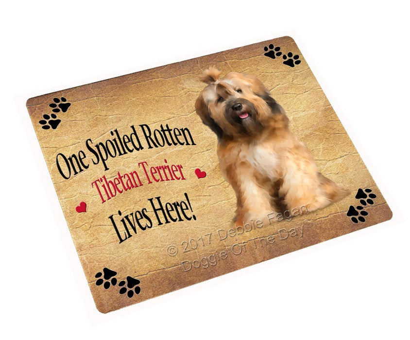 Spoiled Rotten Tibetan Terrier Dog Tempered Cutting Board