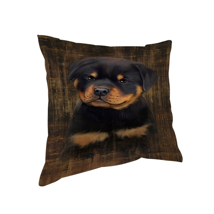 Rustic Rottweiler Dog Pillow PIL49092