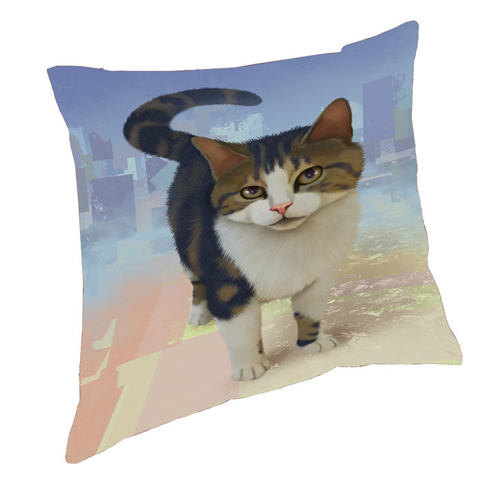 Tabby Cat Throw Pillow