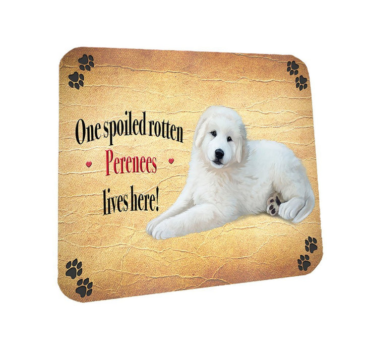 Spoiled Rotten Perenees Dog Coasters Set of 4