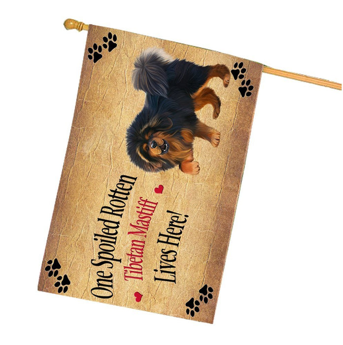 Spoiled Rotten Tibetan Mastiff Dog House Flag