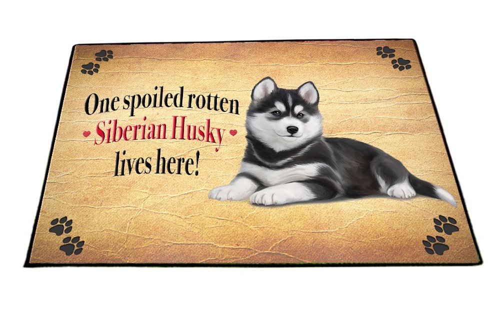 Spoiled Rotten Siberian Husky Dog Floormat