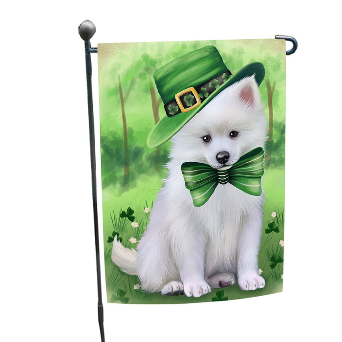 St. Patricks Day Irish Portrait American Eskimo Dog Garden Flag GFLG48410