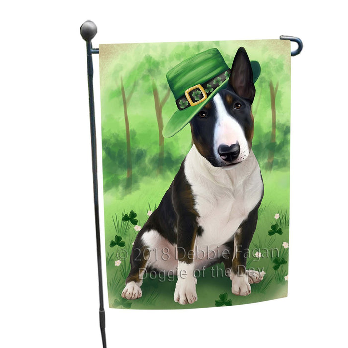 St. Patricks Day Irish Portrait Bull Terrier Dog Garden Flag GFLG48654
